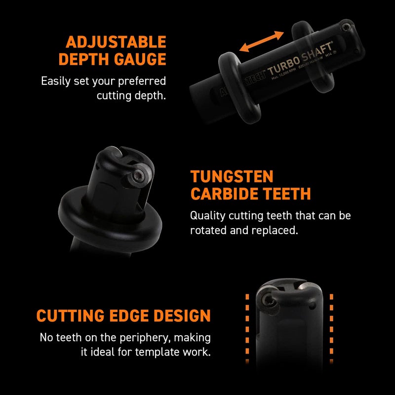 ARBORTECH TURBO Shaft | Ã˜ 20 mm Freehand Power Carving Attachment for Angle Grinder | IND.FG.500 - Image 2